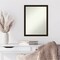 Amanti Art Non-Beveled Wood Wall Mirror, Espresso Brown Frame